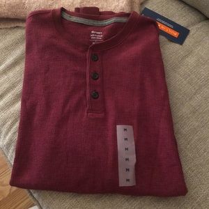 Men’s waffle knit Henley